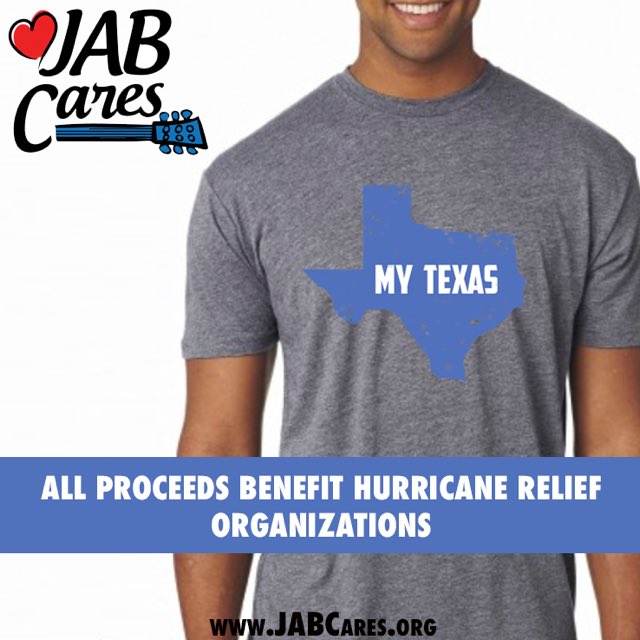 Help us spread the word. All proceeds from this shirt will go to disaster relief on the TX coast

jabcares.org
