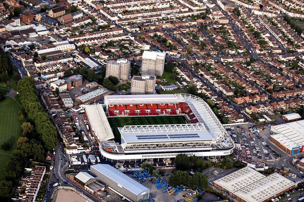 Ariel view of Ashton gate! #ashtongate #bristolcity #arielview #blotonthelandscape #Bristol #city #igersbristol