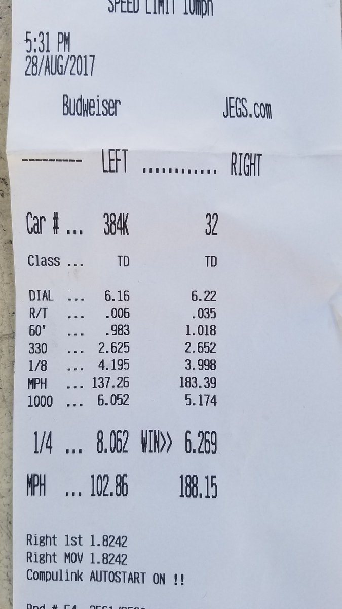 LawyerMtrsprts's tweet photo. Broken blower belt ends the day for the #BatDragster against @Dragsters4Sale in E4. :(
Good luck JB & Lynn Ellison in #TopDragster final! https://t.co/ttpSwSpKpW