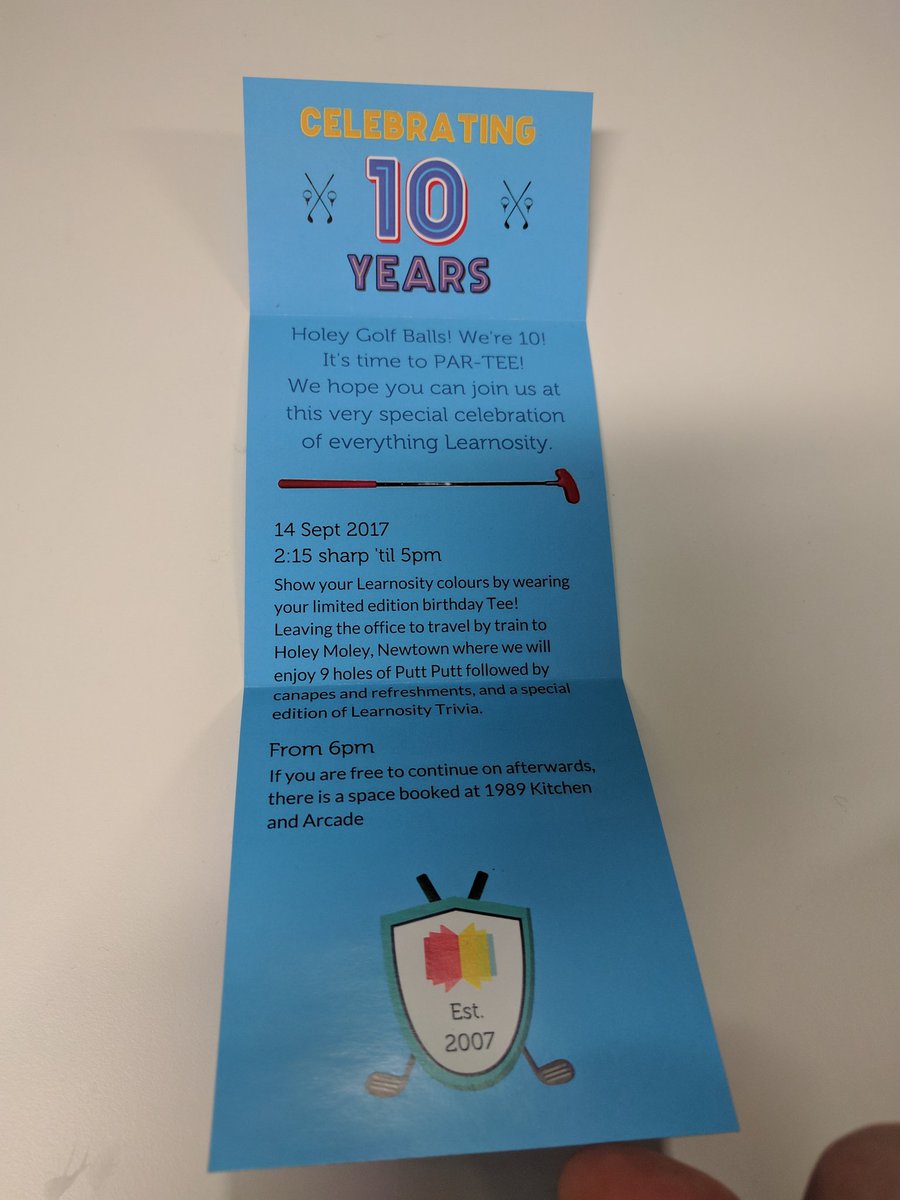 denishoctor's tweet photo. Excited! It's been some great years with more to come. Looking forward to celebrating it #learnosity #yearsgoby #staffonly https://t.co/els31CJRoU