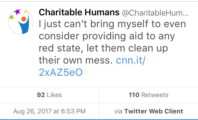 pbpope's tweet photo. โCharitable Humansโ who are โexpanding the impact* of good deedsโ
*but only to those who agree with us. https://t.co/vCnz54LybY