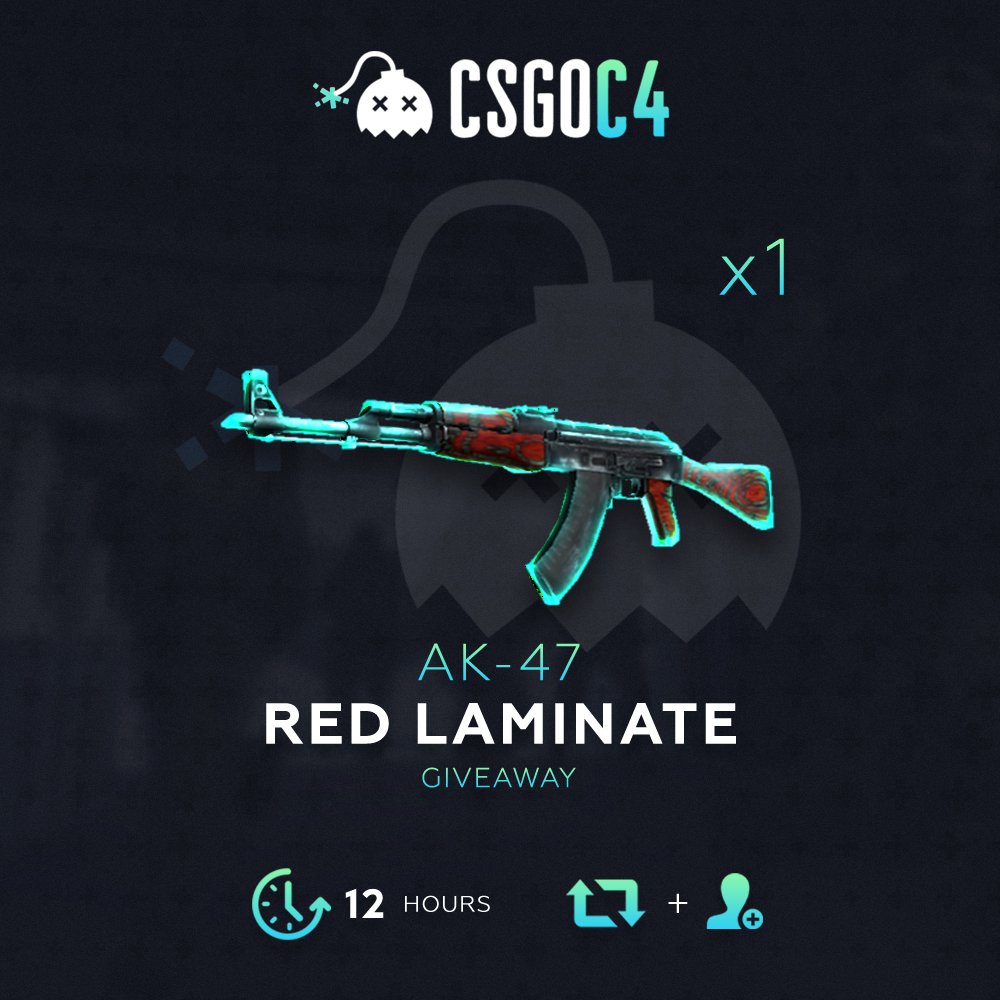 csgoc4's tweet photo. 💣AK-47 RED LAMINATE 

✅RT+Follow @csgoc4 +Tag 2 Friends
💸Get+100% for deposit with code "TEST" https://t.co/GaFHm9wAXM 

Winner in 12 hours https://t.co/v2qyrbIFK0