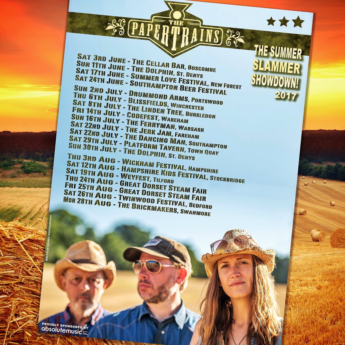 Concludin' our Summer Slammer Showdown tour today (Mon 28th), as we hit <a href="/BricksSwanmore/">The Brickmakers</a> from 1pm.
Proudly sponsored by <a href="/absolutemusicuk/">Absolute Music</a>