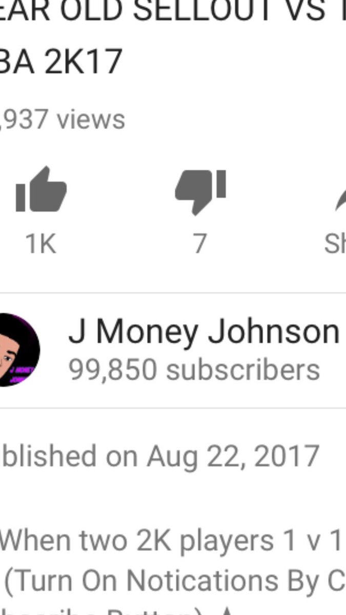 kleav2's tweet photo. @_JMoneyJohnson_ 150 subs until that 100k https://t.co/NznWuEMgNK