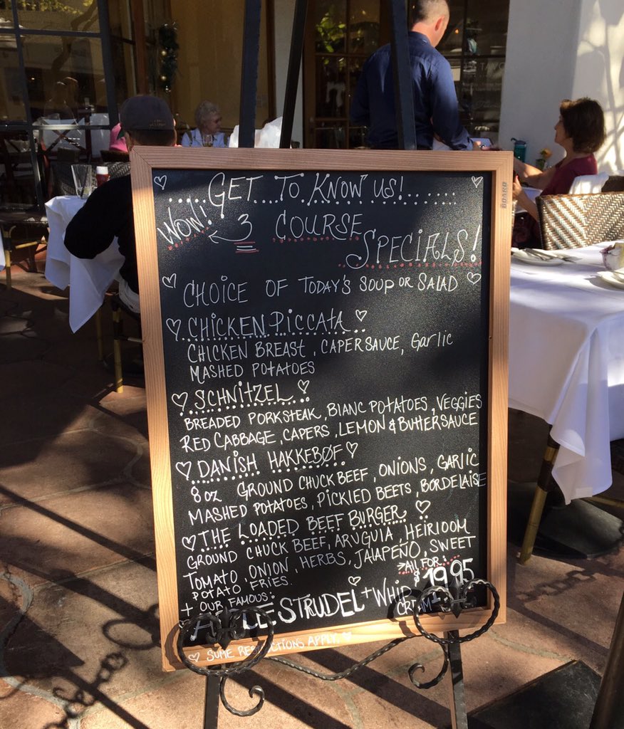 AndersensBakery's tweet photo. Make Dinner Even More Special
with Andersen's
3 Course Meal Specials!
$19.95 #dinner #santabarbara #andersens #sbliving https://t.co/mbI2kAq4q1