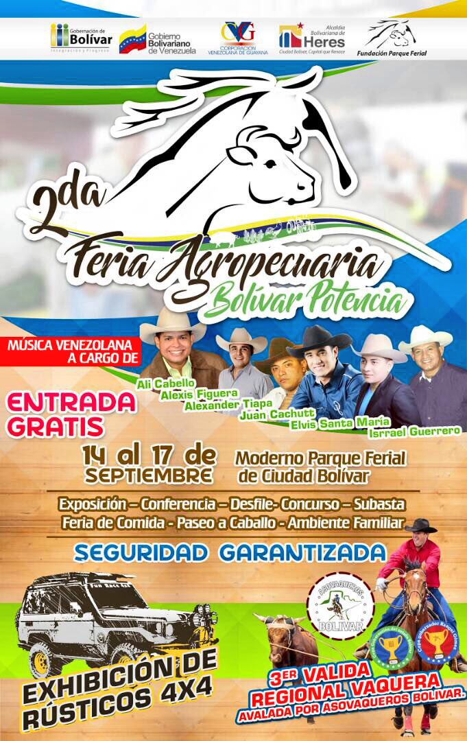 fundparqferial's tweet photo. Con orgullo cumplimos nuestro 2do aniversario y lo celebraremos a lo grande segunda #FeriaAgropecuariaBolívarPotencia2017 del 14 al 17 #Sept https://t.co/afyTFM1OMs