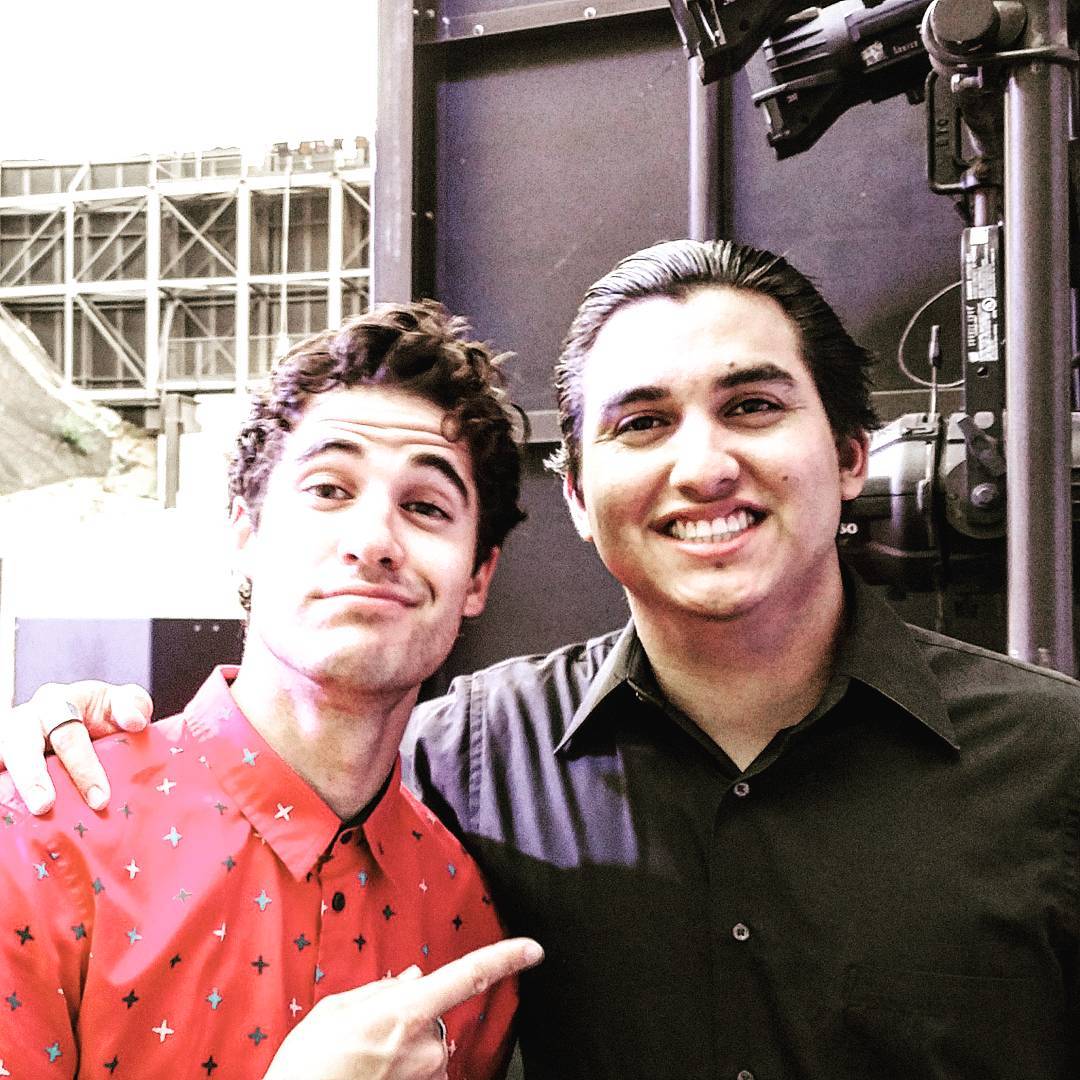 dailydcrissnews's tweet photo. Darren with a fan at #InTheCosmos https://t.co/G4uCC65Ckl https://t.co/VLn0fInqj1
