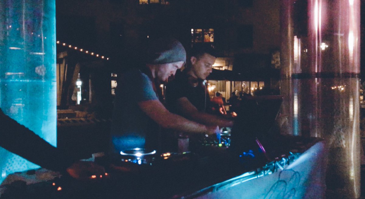 EnvelopSound's tweet photo. @willits and @Snuise surprised everyone at @Equilibrium6200 with an unscheduled b2b DJ set that closed out Saturday night! https://t.co/VfHcc6Zym0