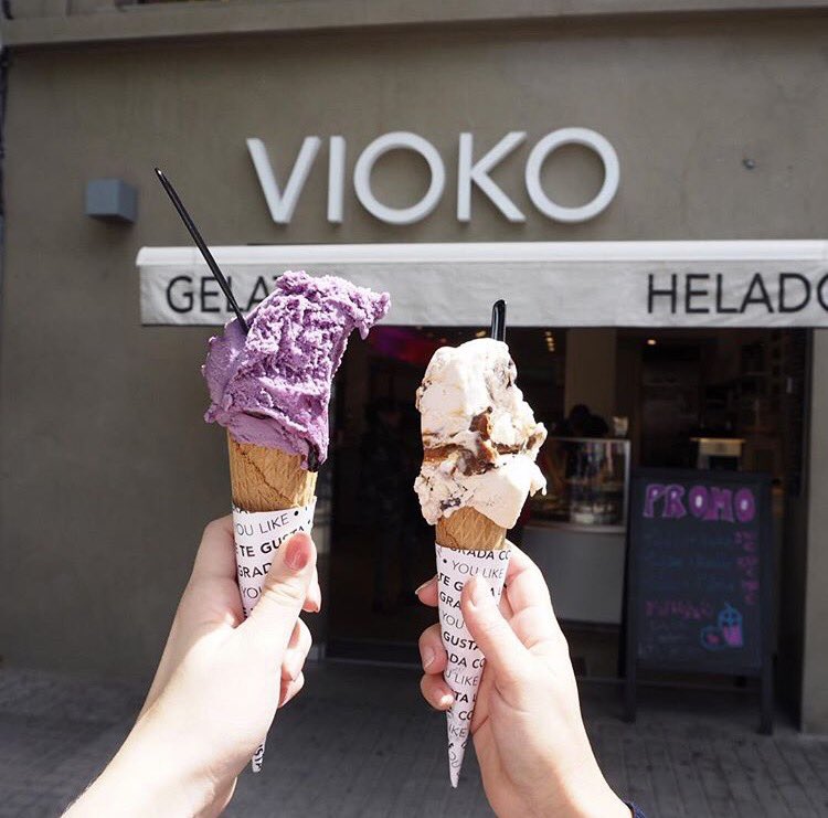 RZendaki's tweet photo. #vioko #gelato #violate #lavender #ice_cream #Barcelona #Spain is the best gelato ever https://t.co/vqea7IFPwg