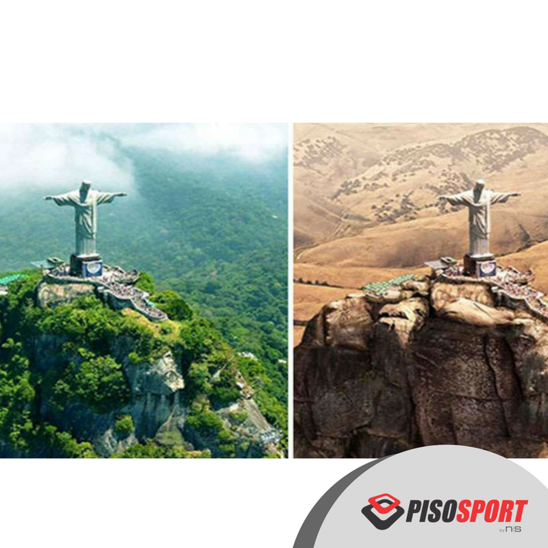 Pisosport's tweet photo. Así se verá el #CristoRedentor de #RioDeJaneiro si no actuamos YA contra el #CalentamientoGlobal. Todos juntos sí podemos 👬👊🏼 https://t.co/QlTLkNDSGR