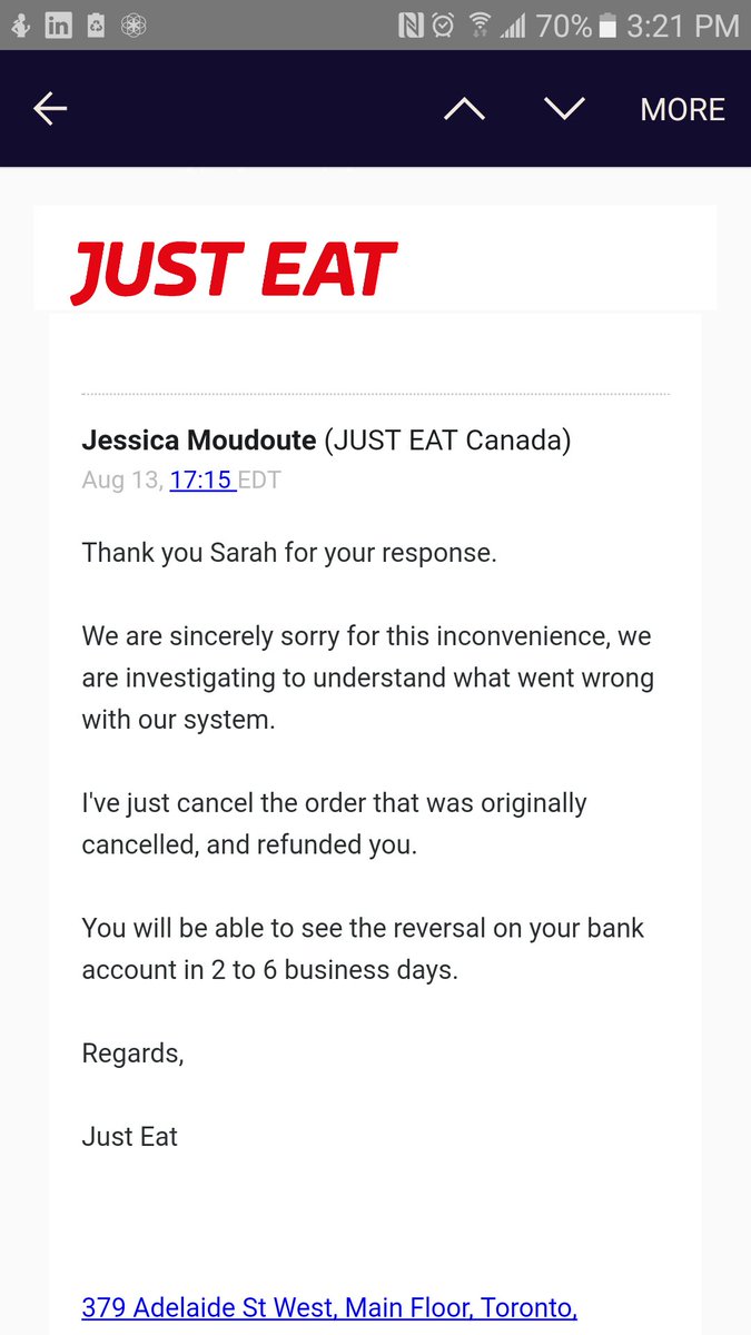 RuggedFlix's tweet photo. Hey @JUSTEATca when are you going to put the money you wrongfully took out of my account back? https://t.co/VCwzszsSme