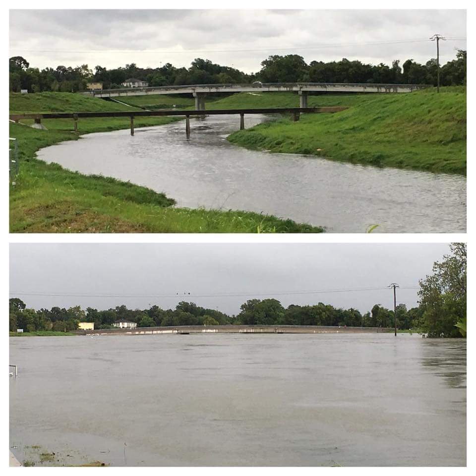 BenGelberNBC4's tweet photo. Flooding in Houston--before, and after upwards of two feet of rain from Harvey. (Courtesy Maria Elizondo) https://t.co/WZALamGPHT