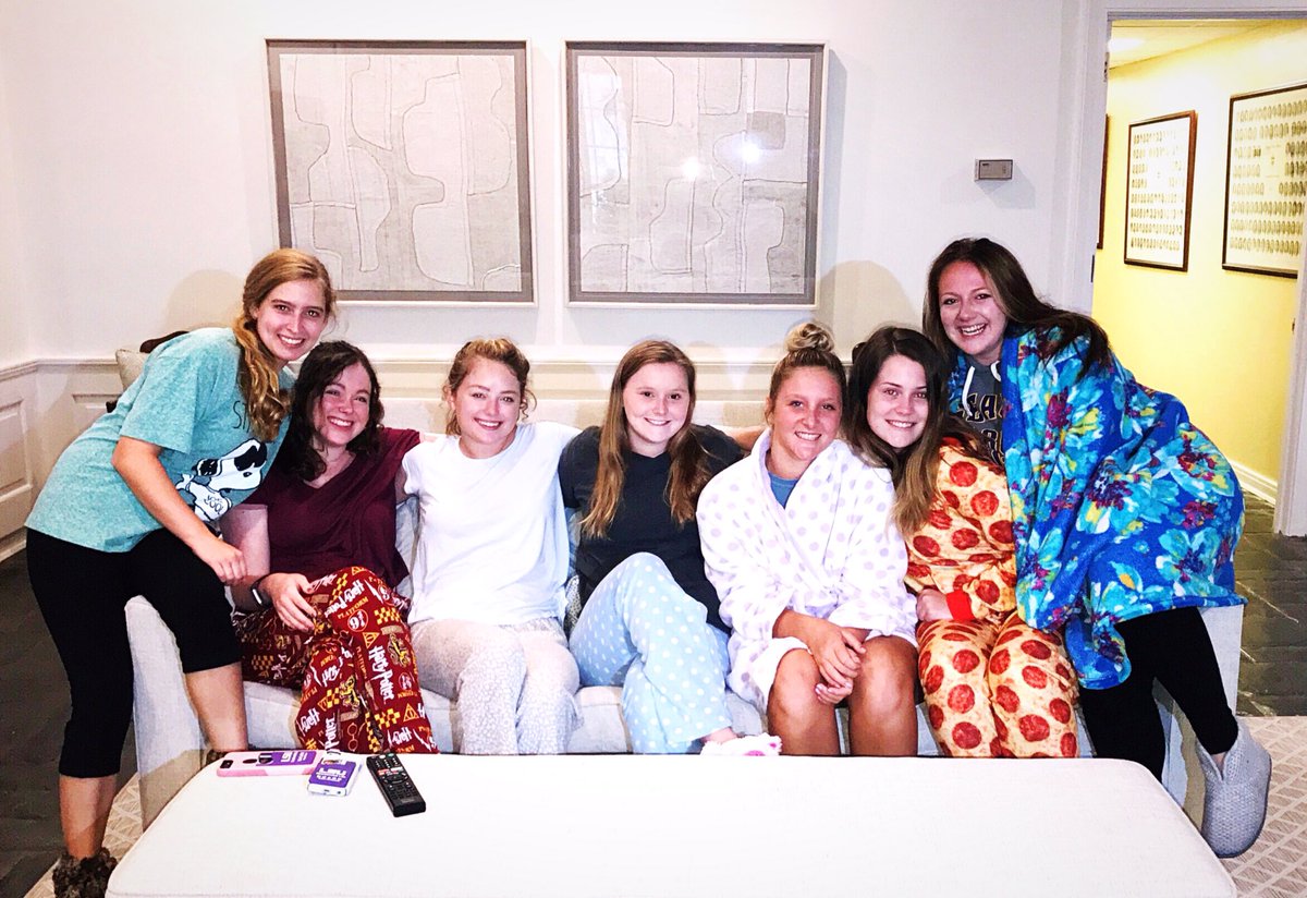 Pajammin' with our sisters at the first Chapter Dinner of this semester!