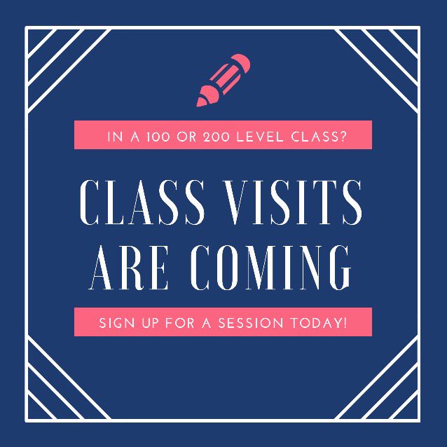 SSC_Tutoring's tweet photo. In a 100 or 200 level course?! You'll see our tutors this week! Class visits are here and so are sessions!
‼️First sessions are tomorrow‼️ https://t.co/hoL6N2bkPK