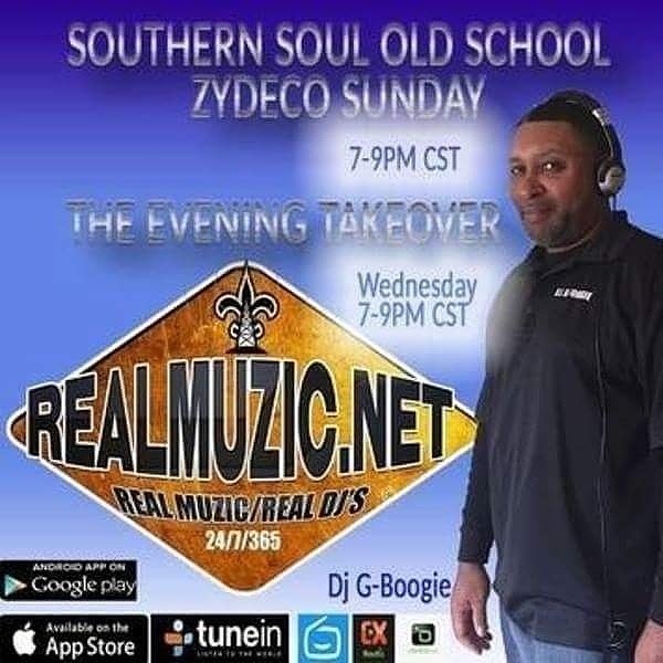 #LISTENLIVE #SOUTHERNSOUL #OLDSCHOOL #ZYDECO #SUNDAY TIL9pmCST
DJG-BOOGIE #STREAMING ON Louisianamusic.net thru realmuzic.net