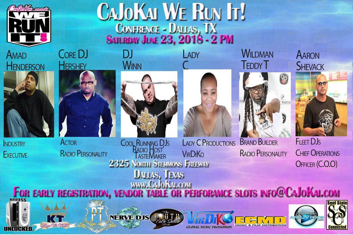 #CaJoKaiWeRunIt  #AmadHenderson #CoreDJHershey #DJWinn #LadyC #WildmanTeddyT #AaronShevack  #KayeTheTruth