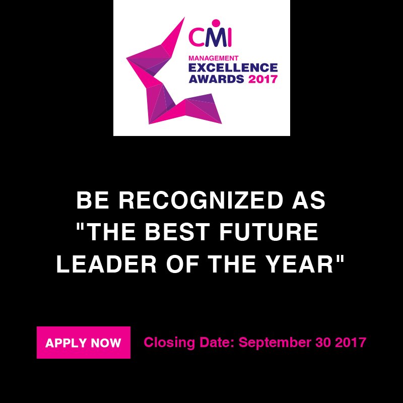 CMI_SL's tweet photo. Are you an #EmergingLeader in your organisation? Apply https://t.co/SELRDl5IL0 for #CMI Management Excellence Awards #SriLanka #CMIMEA2017 https://t.co/g94nEEmove