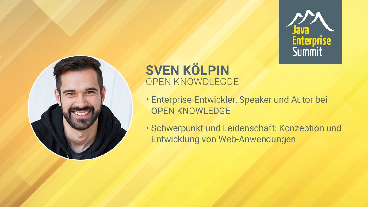 JavaESummit's tweet photo. Unser Trainer der Woche: Sven Kölpin (@dskgry)! Erfahre mehr über ihn & seine Workshops beim #JavaEnterpriseSummit: https://t.co/jDqnelKVpr https://t.co/1flkj8W5LR
