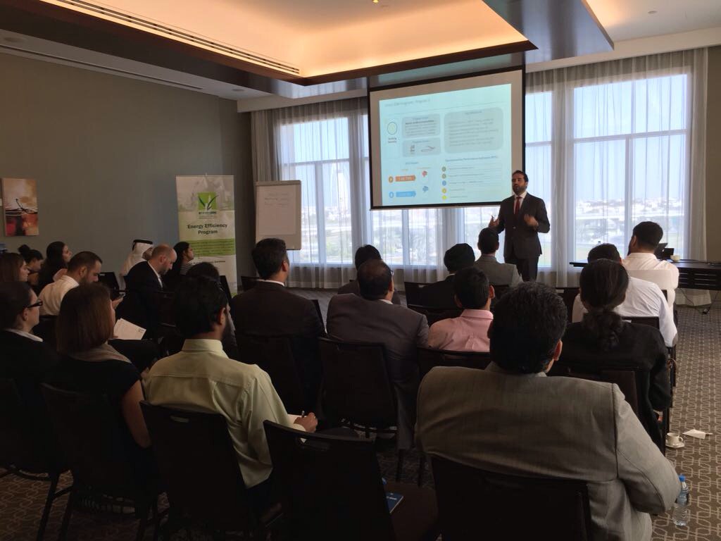 EmiratesGBC's tweet photo. Taqati's DSM Programs have achieved 6.8% electricity &amp; 3.4% water savings since 2010 vs business as usual #DSM @EmiratesGBC #EEPWorkshop https://t.co/AxHpLYsLf6