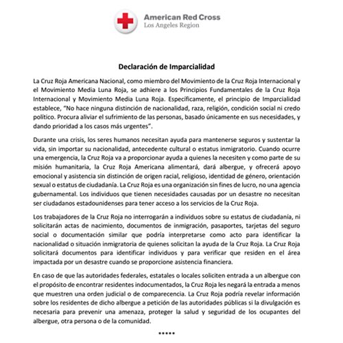 votolatino's tweet photo. 🚨 "Individuals who have disaster caused needs do
not need to be American citizens to access #RedCross services." #SpreadtheWord 🚨 https://t.co/7Dbk4iaxud