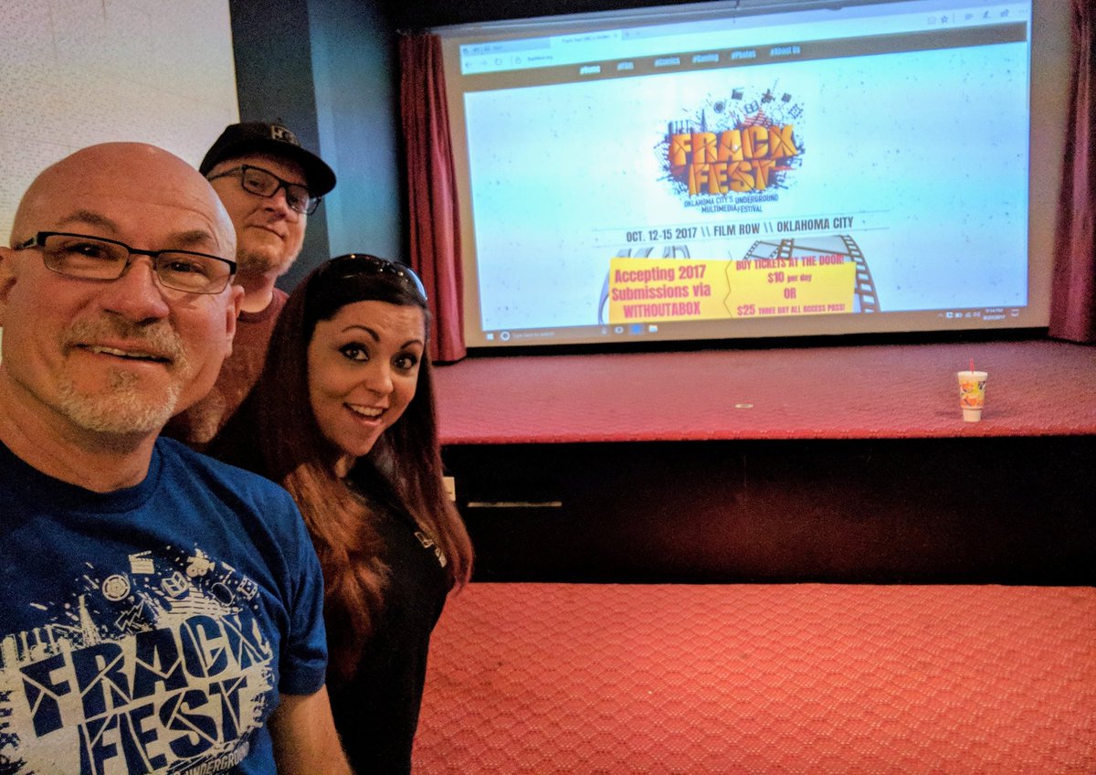 FrackFest founders screening this year's submissions for the third annual Underground Multimedia Festival, FrackFest.
