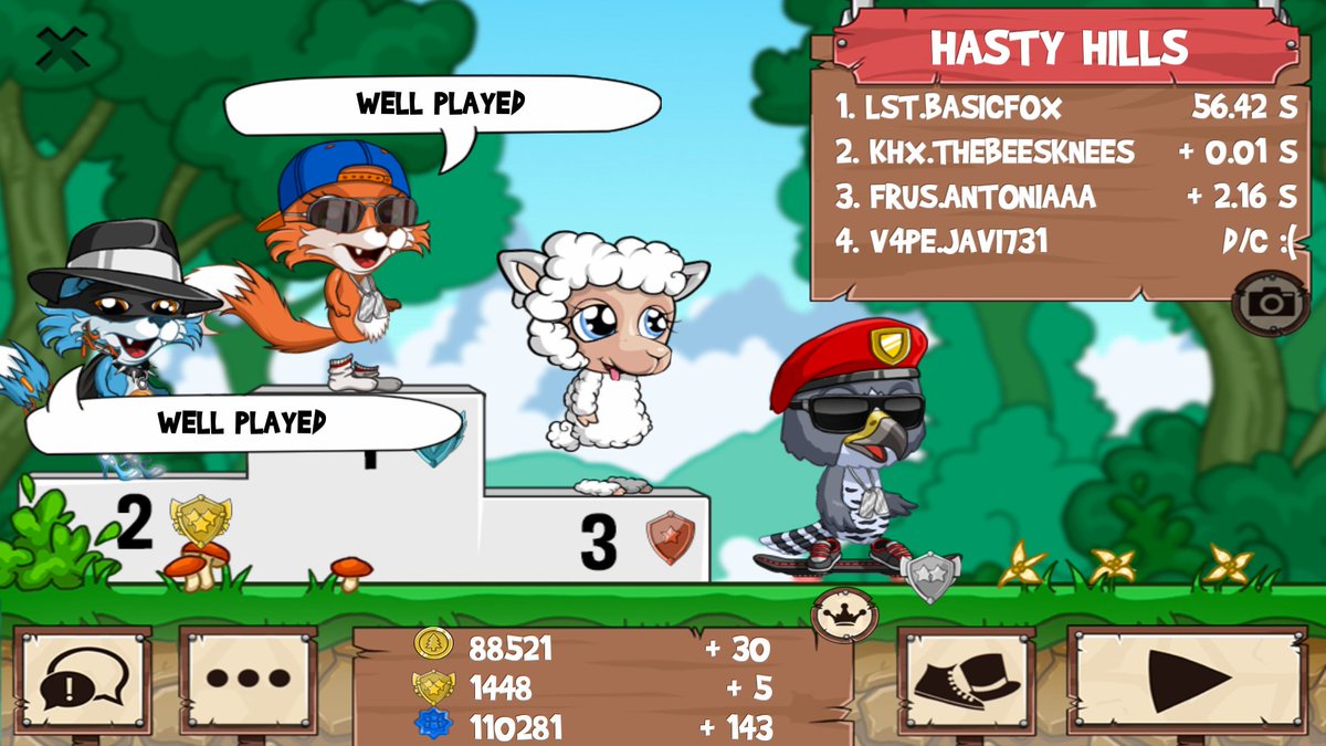 Thebeeskneesaok's tweet image. Having a blast @ #funrun2 #Basicfox #Antoniaaa #javi731