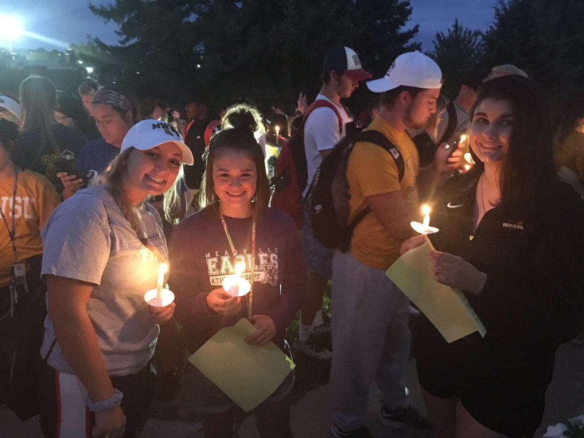 NewGriffs's tweet photo. Congratulations to the @MissouriWestern Class of 2021, our Class of Freedom! Our inaugural candle lighting ceremony was a success! #ItWasLit https://t.co/uDa4U3kSqg