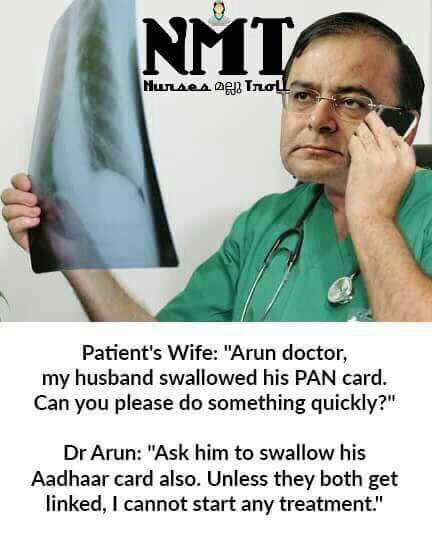 Myselfcorleone's tweet photo. #nursesarethespineofhospital #nursesstrike #wewantjustice #Aadhar #pancard #aadhaaressentials #currentsituation #getouthouse #plainjoke 😂😂😂 https://t.co/dHhqoNYUKr