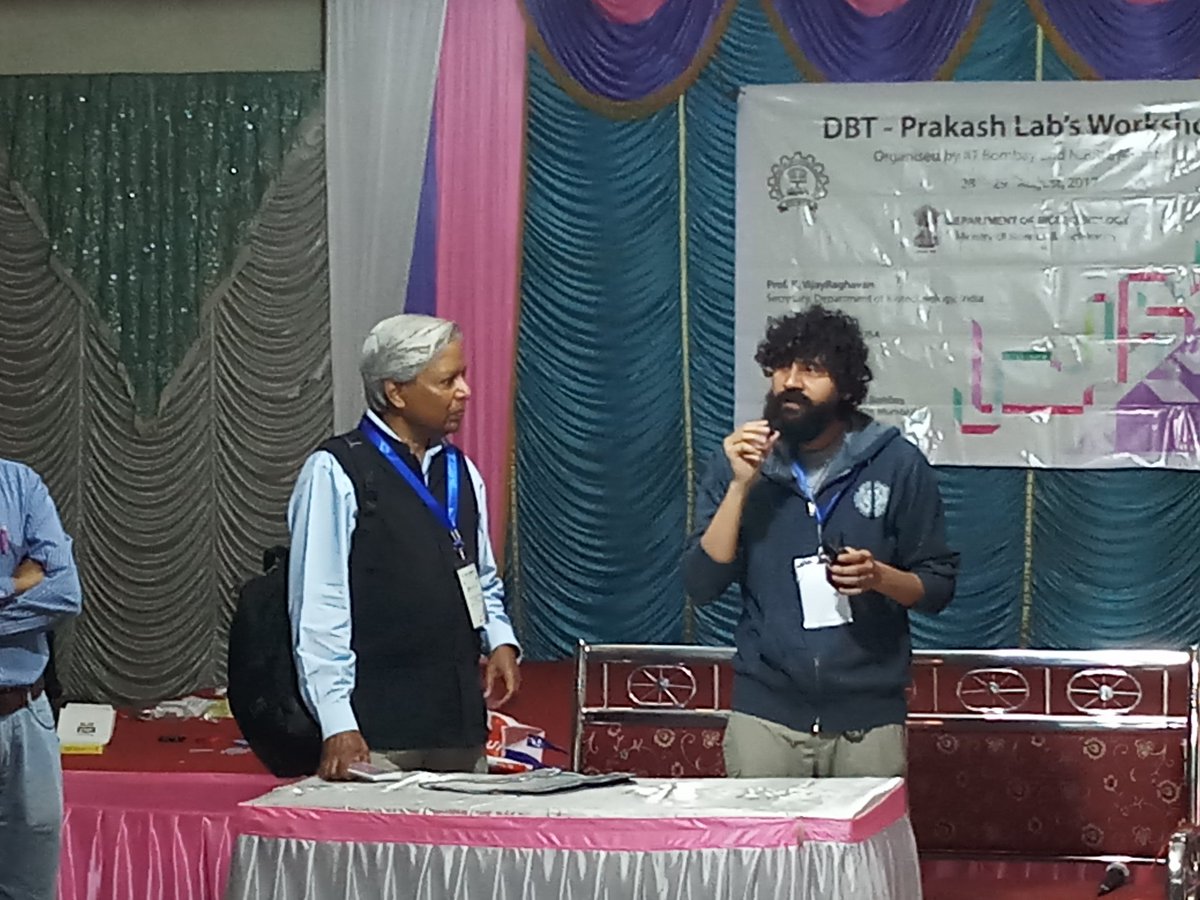 DeepakNModi's tweet photo. #foldscope workshop Cohosted by NIRRH and IIT B.  inauguration by Manu and DBT Secretary. @kvijayraghavan @PrakashLab @doctorsoumya https://t.co/ahAVDAIrua