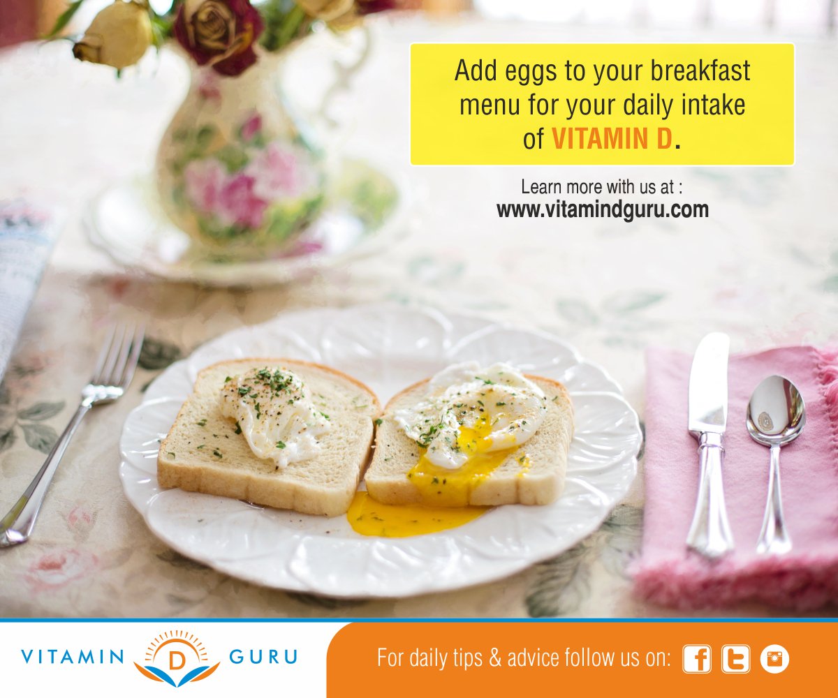 #Eggs are a great way to start the day
Learn more on other Sources of of #VitaminD| vitamindguru.com
#MondayMotivation #MondayMorning