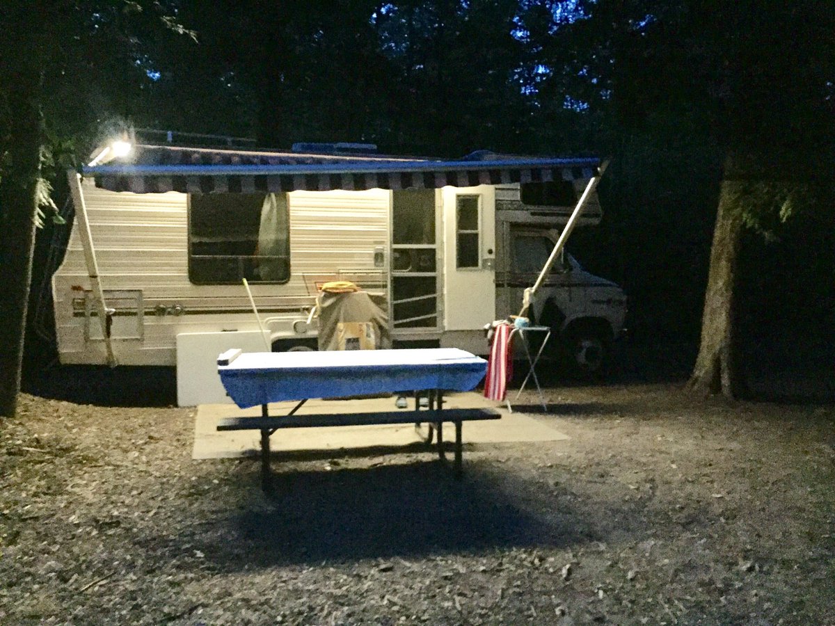 RVDoneYet's tweet photo. 3rd Annual RV trip w/4 families - added an LED strip lighting under awning - definitely worth it! https://t.co/gn30BaaZTv