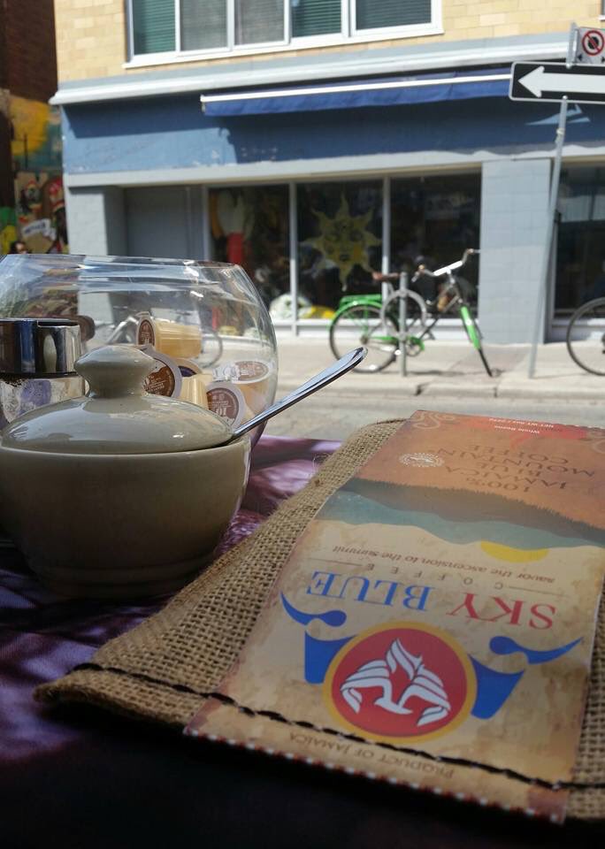 SkyBlueCoffeeCo's tweet photo. Scene from Kensington Market Pedestrian  Sunday. 
#BeBold #CaribbeanCorner #AllAboutYesterday
https://t.co/Rcliii66v7 https://t.co/L3N2NTjepm