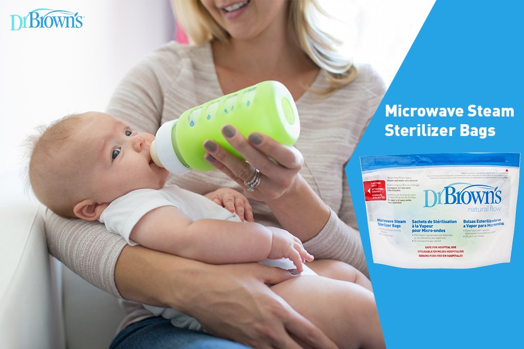 dr_gcc's tweet photo. The Microwave Steam Sterilizer Bag is a great way to sterilize parts from Dr.Brown’s baby bottles as well as various other baby utensils. https://t.co/jVP8C75EMJ