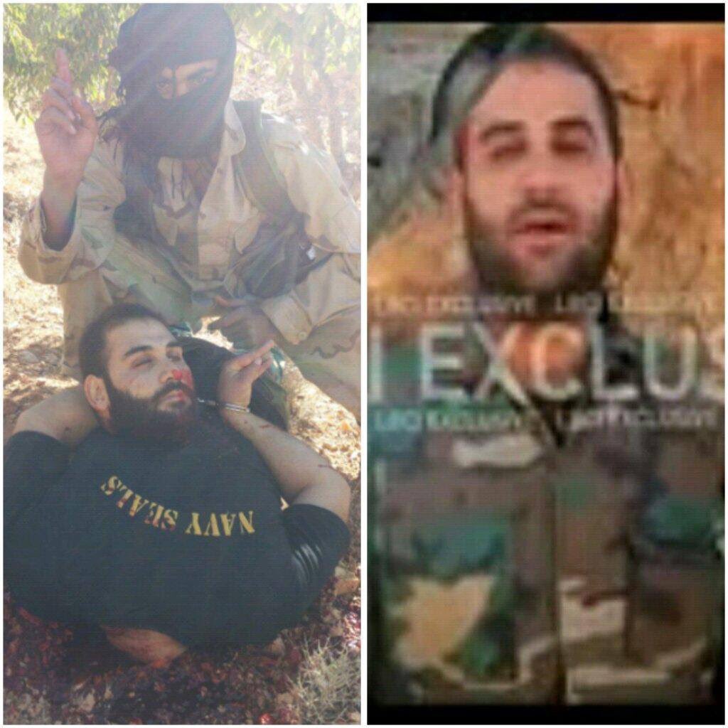nourakhouryh's tweet photo. هل ستفتحون ممرات آمنة لأمثال هذا السفّاح من قتلة الجنود الأحرار ؟؟؟؟
انظروا كيف يفاخر بذبح الجندي الشهيد علي  السيد 🖤🖤 #العسكريين_المخطوفين https://t.co/4zp8H55mk5