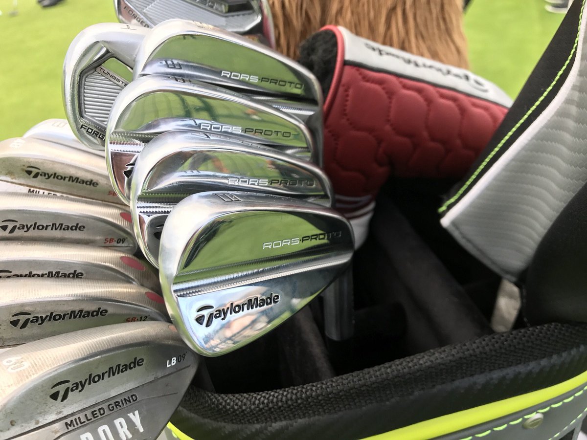 golfnation_'s tweet photo. @McIlroyRory switched to a set of @TaylorMadeTour #P730 #RorsProto Irons in a chrome finish instead of the satin finish 
📷: @jonathanrwall 👍 https://t.co/jdaojZaNCz