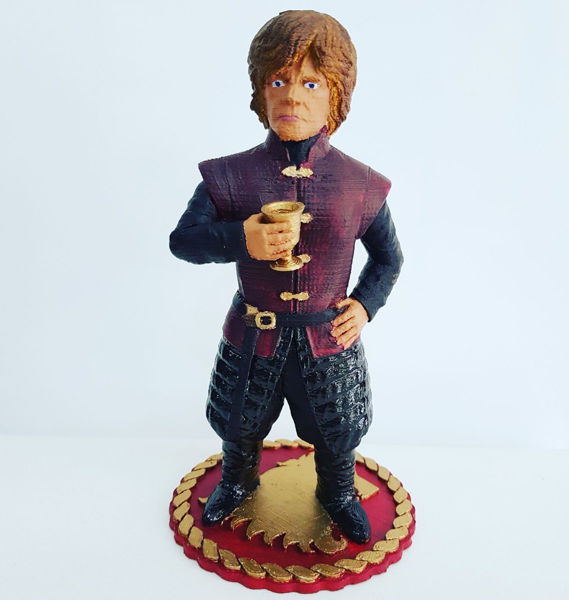 MadeLaFelguera's tweet photo. #TyrionLannister designed by @prozeruz, #3Dprinted and #handpainted, in #acrylic with #epoxy parts XTC3D. #design #diseño #makers #GOT https://t.co/sXGFyyKmZx