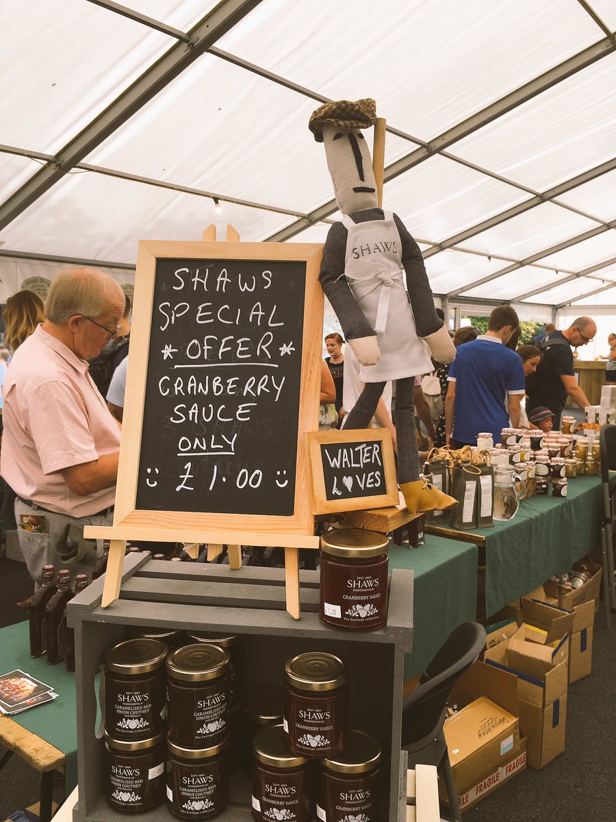 shaws1889's tweet photo. Special offer for last day of the #chfff @CannonHallFarm #Shaws Cranberry Sauce ONLY Β£1π https://t.co/g5AsI35e4m