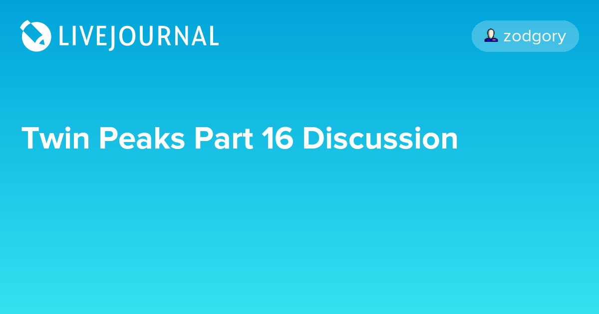 ohnotheydidnt's tweet photo. Twin Peaks Part 16 Discussion https://t.co/sJ9Cl7VWV9 #musicmusician #televisionshowtime https://t.co/Nk68Vl1U2x