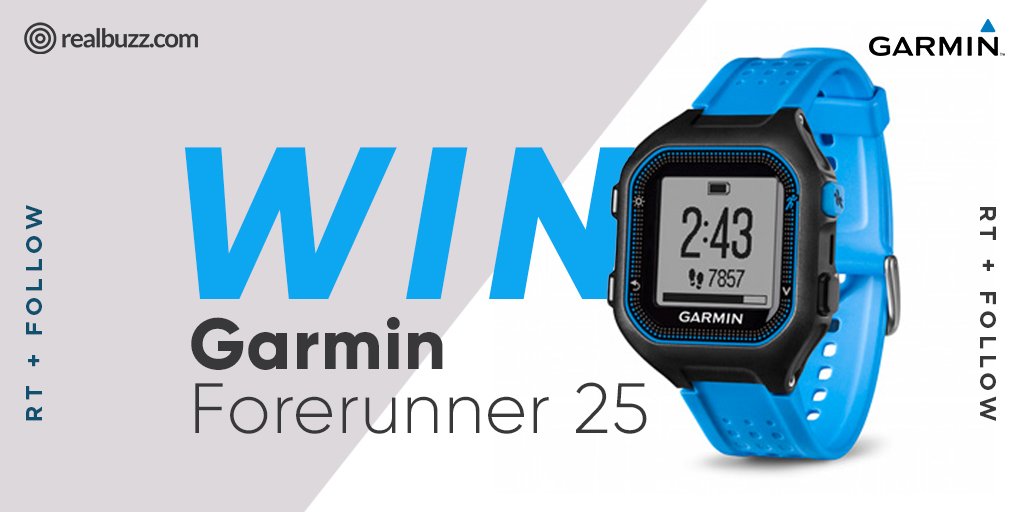 realbuzzcom's tweet photo. Win a Garmin Forerunner 25 this August! RT &amp; Follow to enter our #competition. Closing date 31 August, 5pm. Good luck! #realbuzzForerunner https://t.co/KDpaSY0kQ5