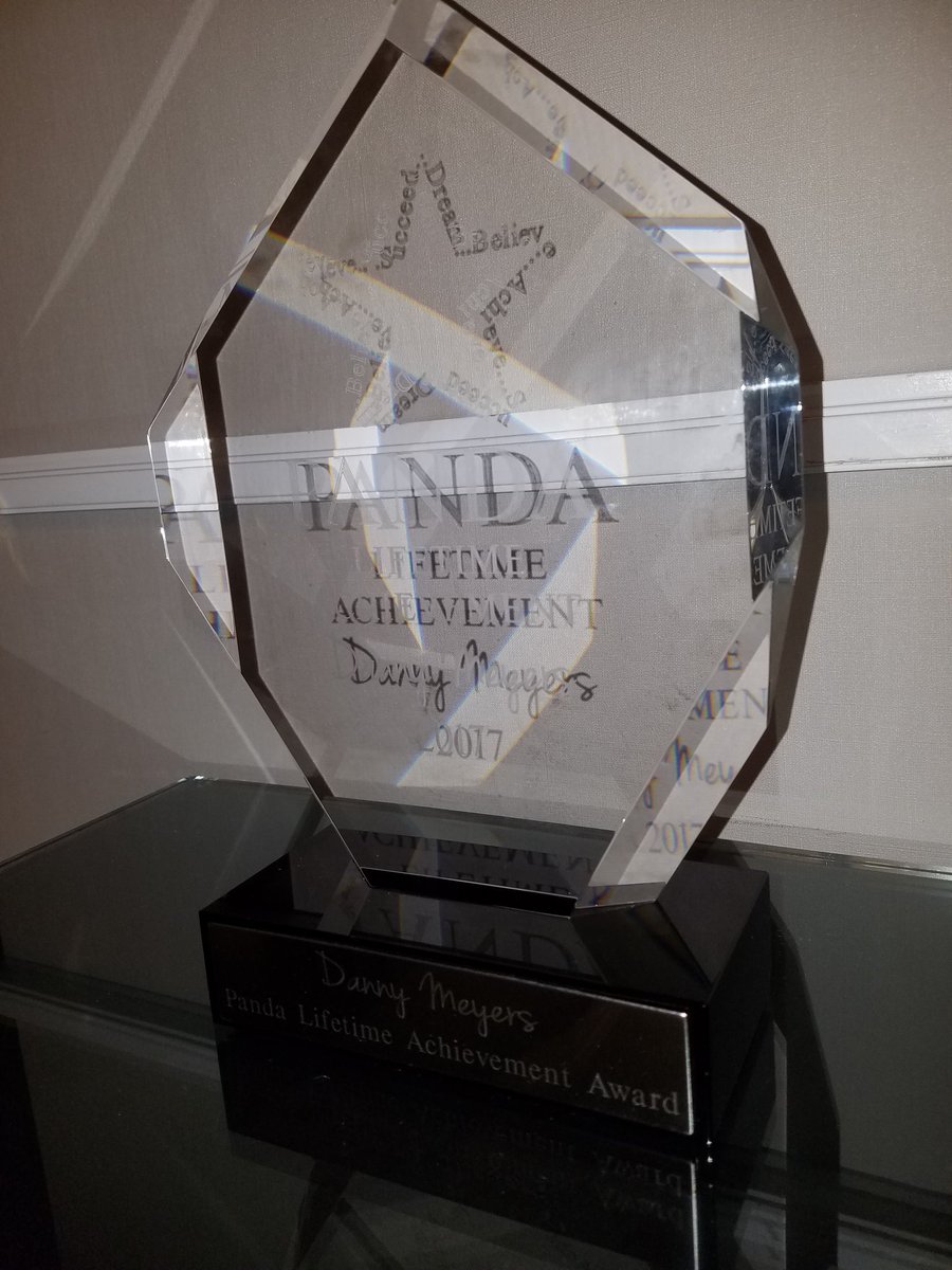 DJDannyMeyers's tweet photo. I was just presented with the @PandaMembers1 Lifetime Achievement Award https://t.co/yVfPWdK536