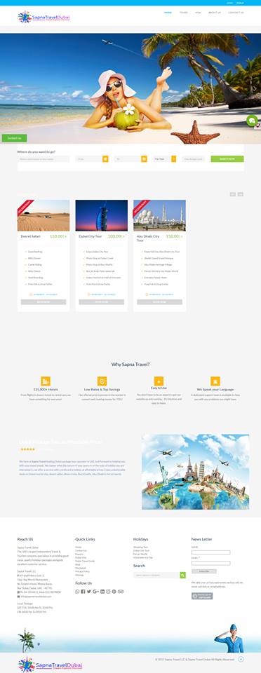 97DMA_UAE's tweet image. Website developed for our client
sapnatraveldubai.com
#WebDesignCompanyDubai #WebDevelopmentCompanyDubai #DigitalMarketingAGency