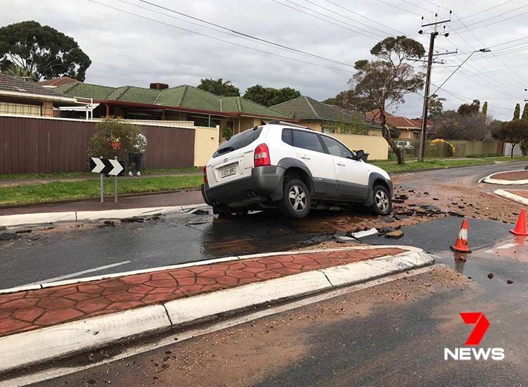 7NEWS Adelaide on Twitter "A burst water main causes road to collapse