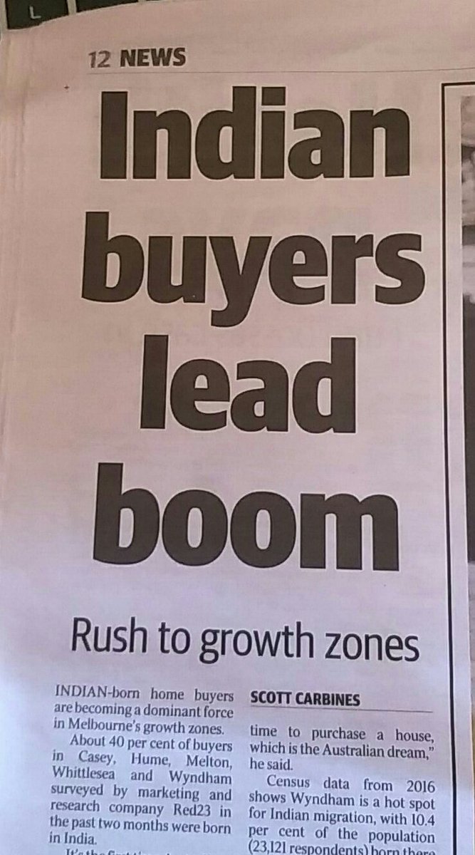 ozcrimenews's tweet photo. All going good. Thankyou for the Indians to keep the market pumping along. #melbourme #property #reiv #realestate #propertymarket #houseland https://t.co/9408wDveGl