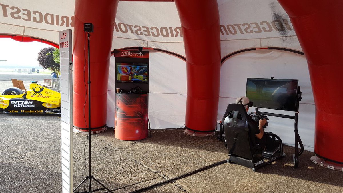 VRHire's tweet photo. Today we have the pleasure of working with @Bridgestone at Props &amp; Pistons event. #vrracing https://t.co/4CpnxgSJz0