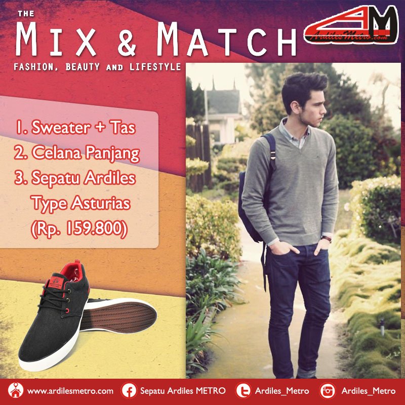 Ardiles_Metro's tweet photo. ASTURIAS MAN IDR. 159800. Outfit doi kece ah.. lengkap pula sama #sepatukece tipe satu ini.Order now gengs, klik https://t.co/cyk7fJPmIT https://t.co/USpne07G56