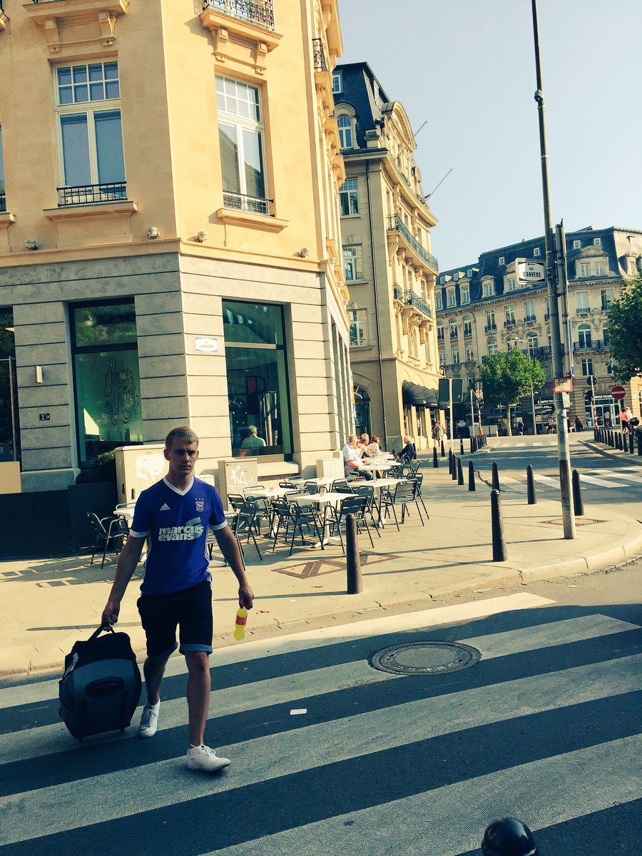 bemmers91's tweet photo. Rusty letting Luxembourg know what the new #itfc shirt looks like https://t.co/ogF2cvrcSJ