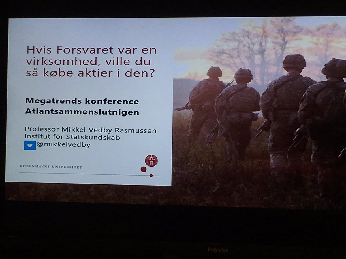 LarsBStruwe's tweet photo. Ville du købe aktier i forsvaret, hvis det var en virksomhed? @MikkelVedby stiller det provokerende spørsmål. #dkfoesvar #dkpol #AtlantDK https://t.co/m3OGNkg2vN