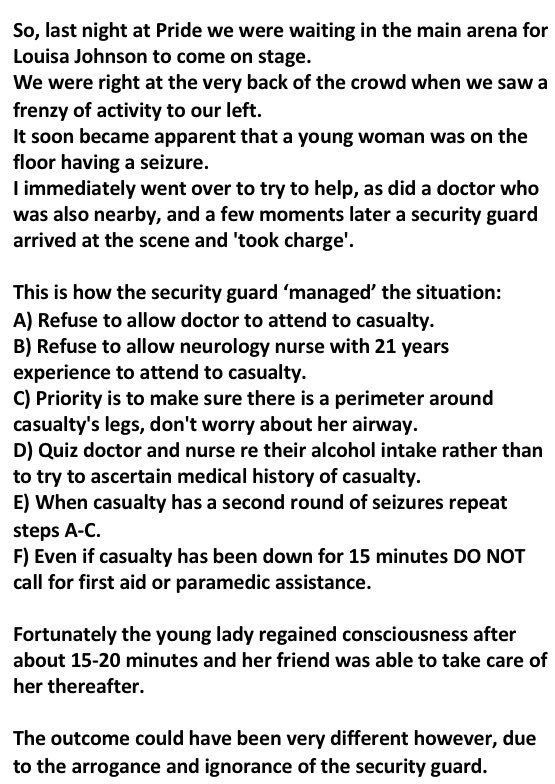 L12Watson's tweet photo. #ManchesterPride2017 #manchesterpride #EpilepsyAwareness #firstaidfail #Pride @ManchesterPride @cleanbandit @louisa @epilepsyaction https://t.co/0xftzfBGys