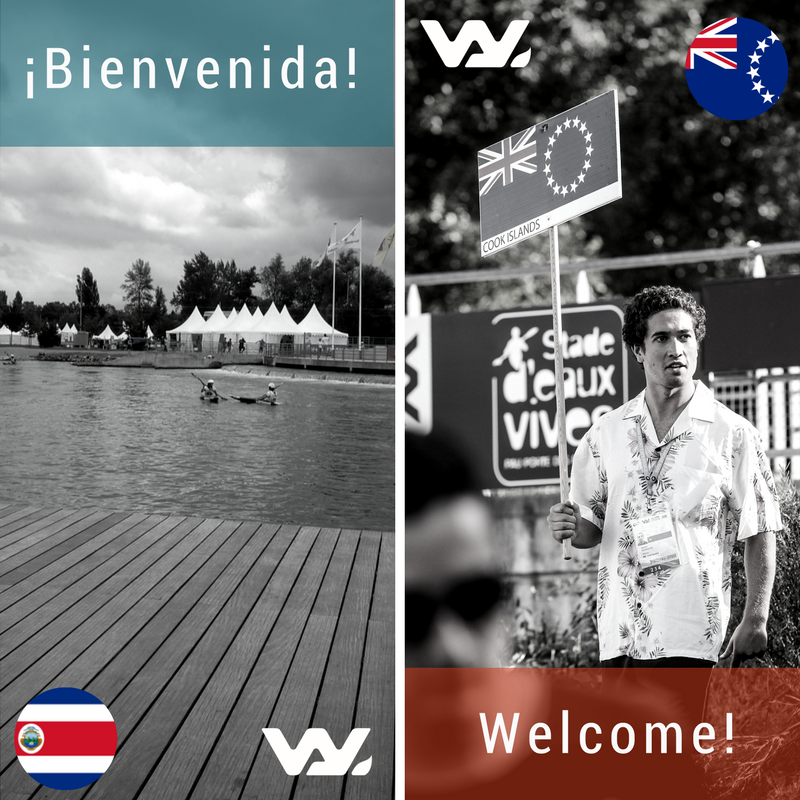 PauCanoe's tweet photo. La France souhaite la bienvenue au Costa Rica et aux Îles Cook pour les Championnats du Monde de Canoë-Kayak ! @planetcanoe @ff_canoekayak https://t.co/awbU9CP2om