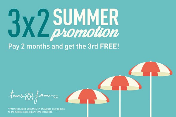 transformabcn's tweet photo. #transformaNEWS
If you are considering joining us in #transformabcn, don’t miss our Summer Promo! contact us in: info@transformabcn.com https://t.co/5Z9yQGreCz